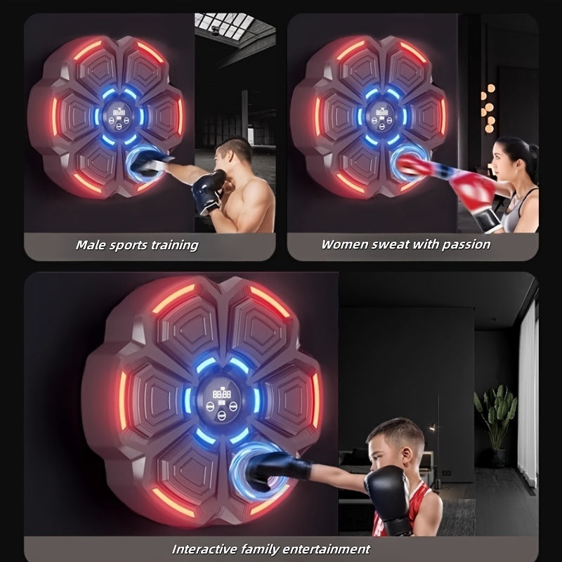 Smart Music Boxing Machine with 6 Targets & 9 Speeds - USB Rechargeable, Wireless Enabled, PU Material - Perfect for Indoor Fitness & Exercise Training