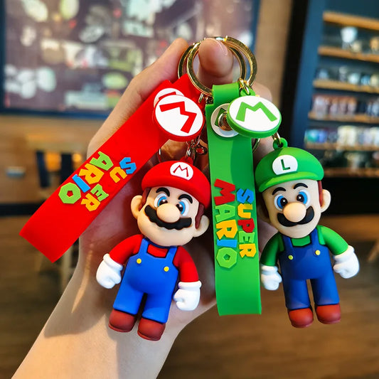 10 Styles Super Mariod Keychain Mariod Bros Luigi Toad Yoshi Bowser Action Figure Model PVC Cartoon Bag Doll Pendant Toys Gift