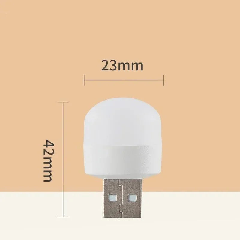 Mini USB Night Light Mini Bulb Warm White Eye Protection Book Reading Lights Computer Mobile Power Charging Night Lamp Bulbs