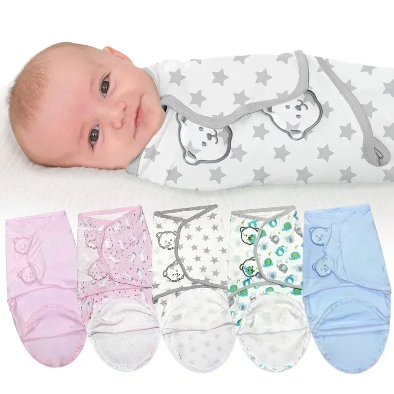 1/2PCSBabies Sleeping Bags Newborn Baby Cocoon Swaddle Wrap Envelope 100%Cotton 0-6 Months Baby Blanket Swaddling Wrap Sleepsack