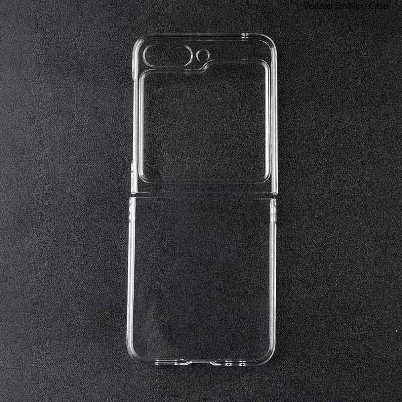 Case For Samsung Galaxy Z Flip 5 Flip5 Transparent Case Hard PC Bumper Back Phone Cover For Samsung Z Flip 5 5G Accessories