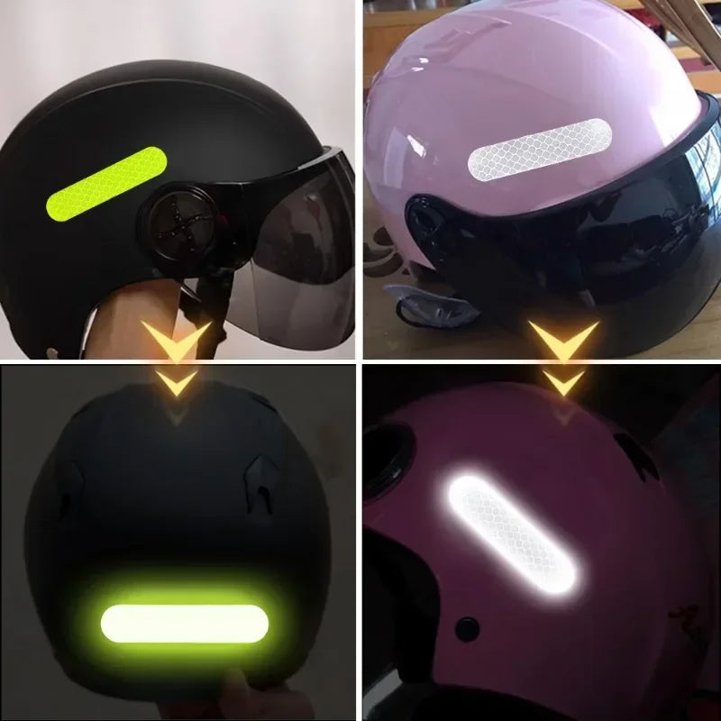 10-60 Pcs  Universal Safety Warning Reflective Stickers for Car Reflect All Light Sources Motorcycle Helmet Stickers Car Parts