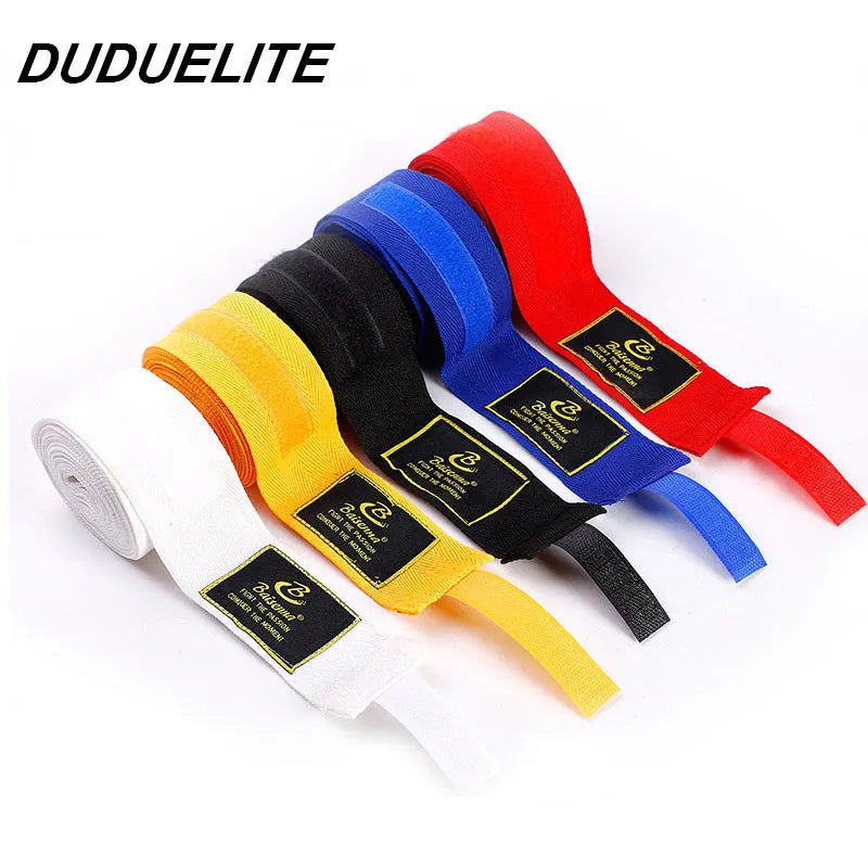 2PCS 1.5/2/3/5M Boxing Training Bandages Cotton Sports Bandages Sanda Kick Boxing Mma Hand Gloves Wraps Belt Boxing Sports Strap