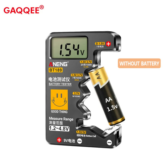 Ultra-small Battery Tester 9V AA AAA Button Cell Universal Household LCD Digital Display Battery Tester Power Bank Detector Tool