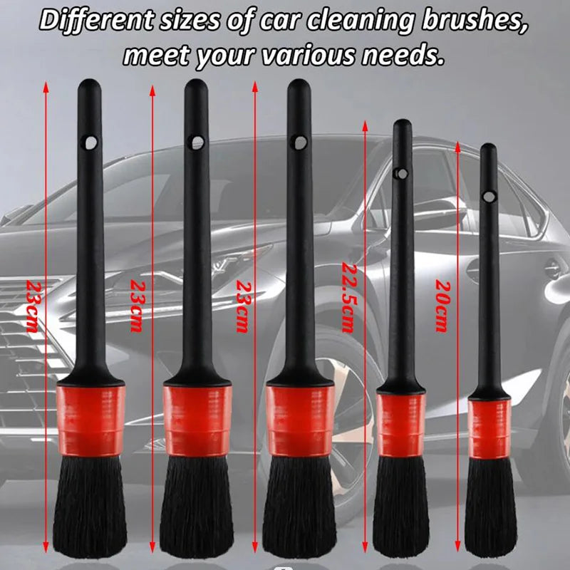 17Pcs Car Detailing Brush Set Car Cleaning Brushes Sponges Towels for Car Air Vents Rim Cleaning Dirt Dust Clean Tools