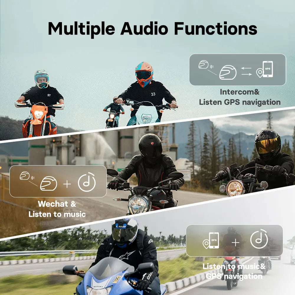 Freedconn R1 Pro Bluetooth Motorcycle Intercom Helmet Headset Group Speaker Headphone WiFi App Motorbike Dash Cam Moto Auto Dvr