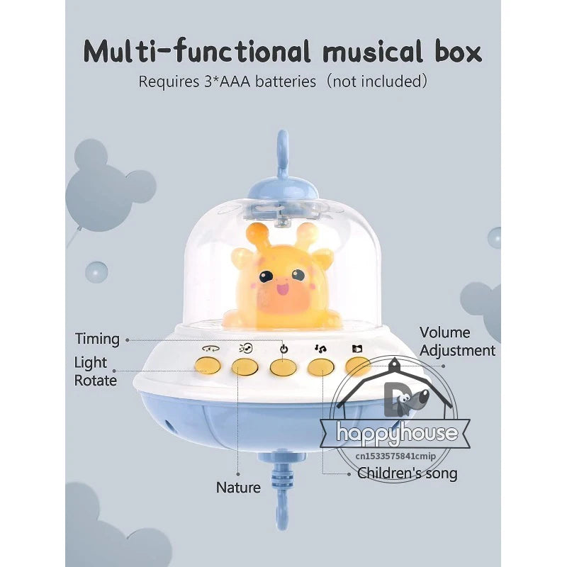 Musical Baby Crib Mobile with Lights Music Projection for Infants Remote Control Crib Toys for Newborn Baby Mobile for Crib Toys