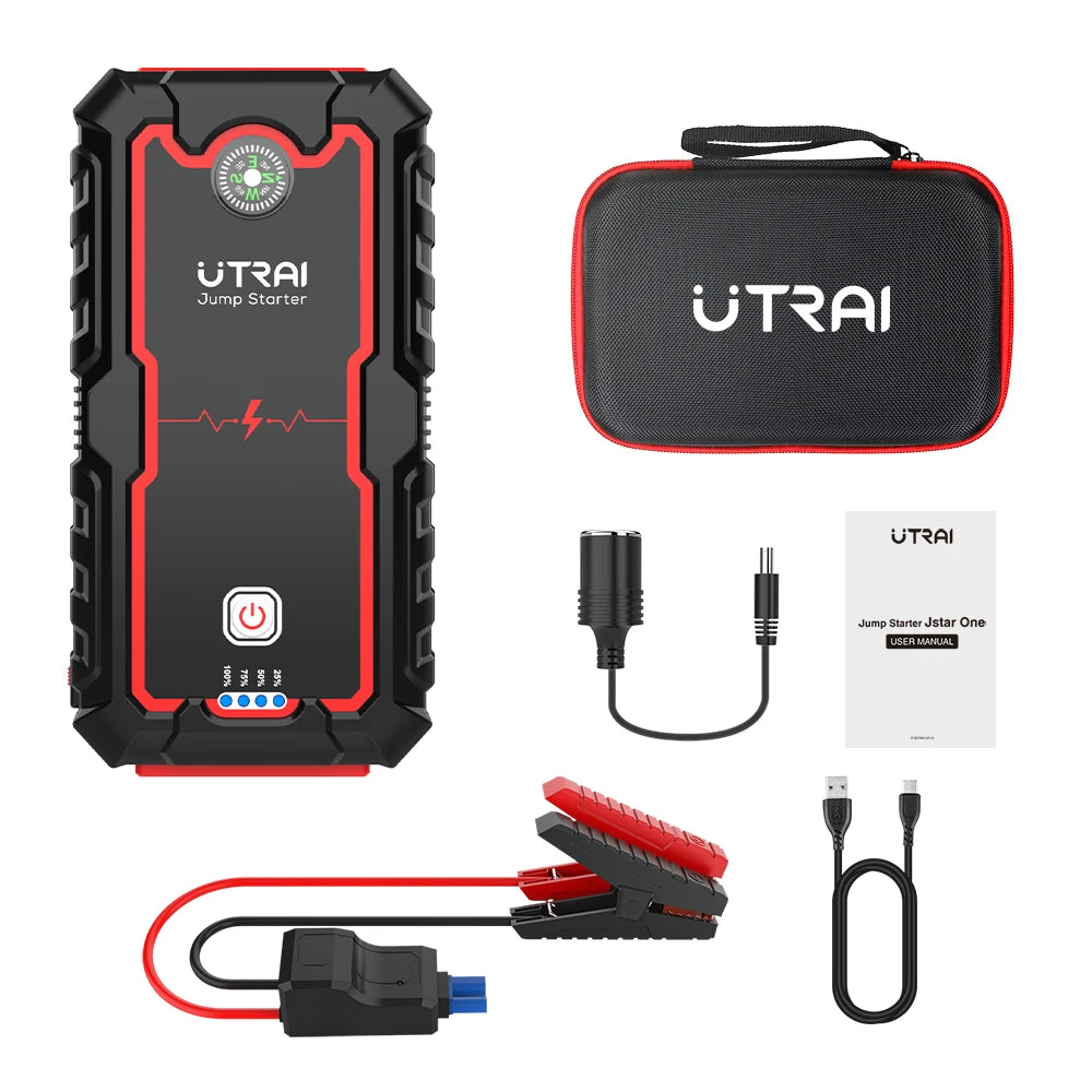 UTRAI 2000A Jump Starter Power Bank Portable Charger Starting Device For 8.0L/6.0L Emergency Car Battery Jump Starter