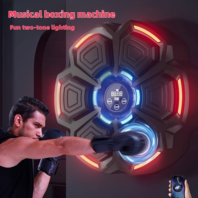 Smart Music Boxing Machine with 6 Targets & 9 Speeds - USB Rechargeable, Wireless Enabled, PU Material - Perfect for Indoor Fitness & Exercise Training